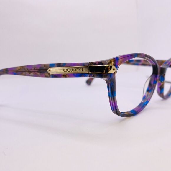 Coach Authentic Eyeglasses HC 6065 5288 51 [] 17 135 MM Confetti Purple Gold - Picture 6 of 8